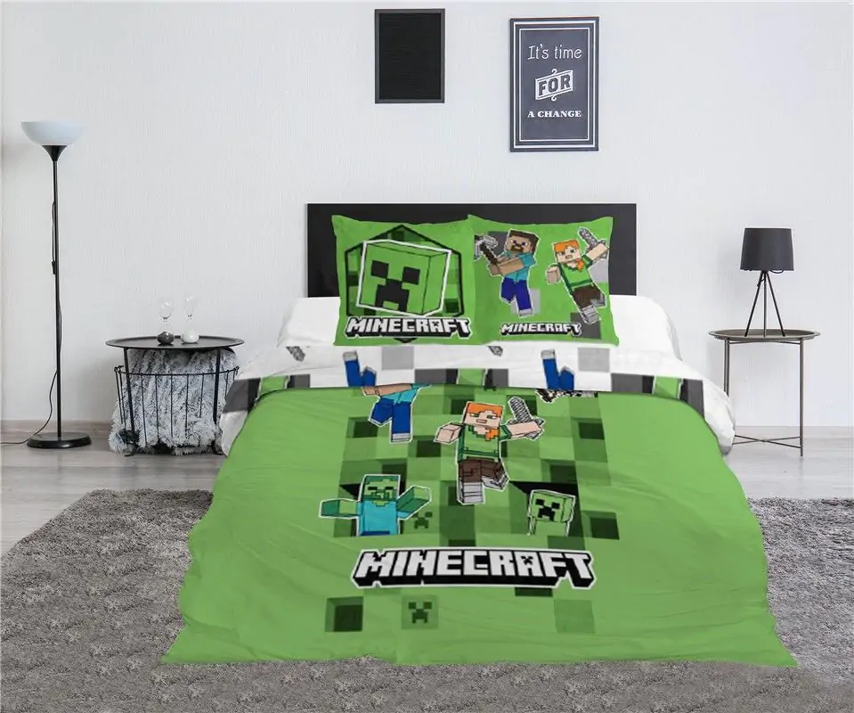 Minecraft policotton prevleka za odejo postelja 135cm fotografija izdelka