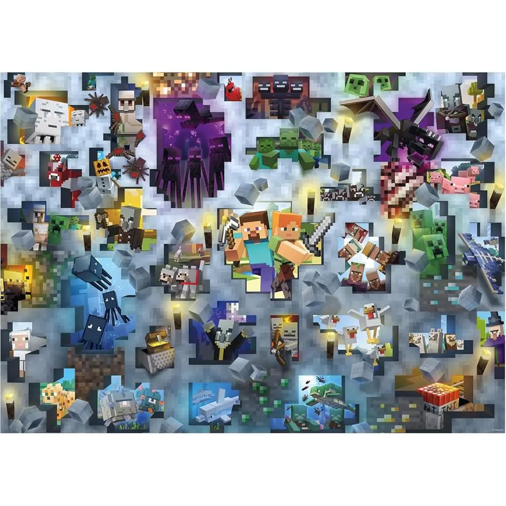 Minecraft puzzle 1000 kosov fotografija izdelka