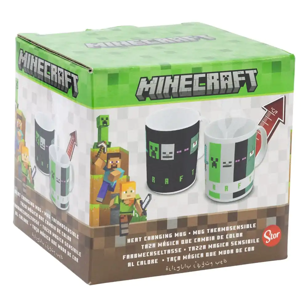 Minecraft termo občutljiv lonček s kvadratnim vzorcem 325 ml fotografija izdelka