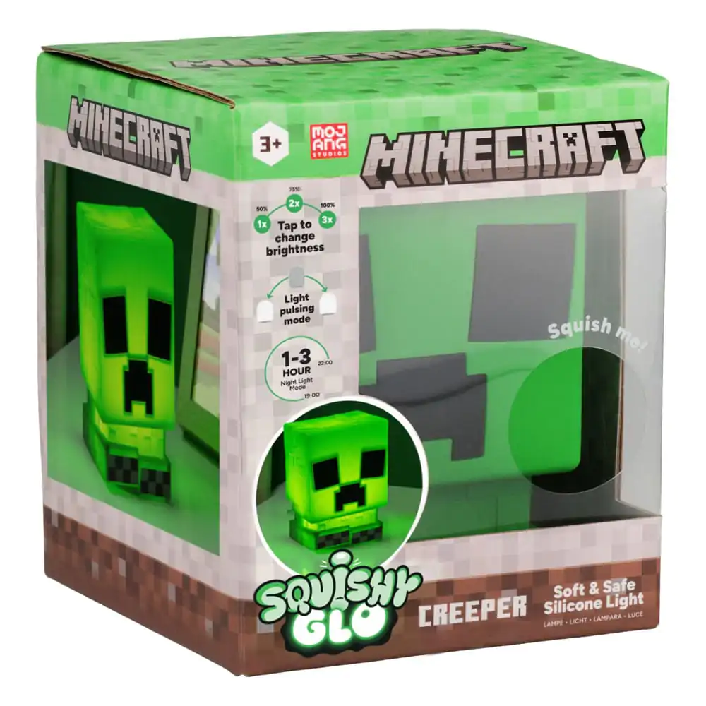 Minecraft Squishy Svetilka iz silikona Creeper 15 cm fotografija izdelka