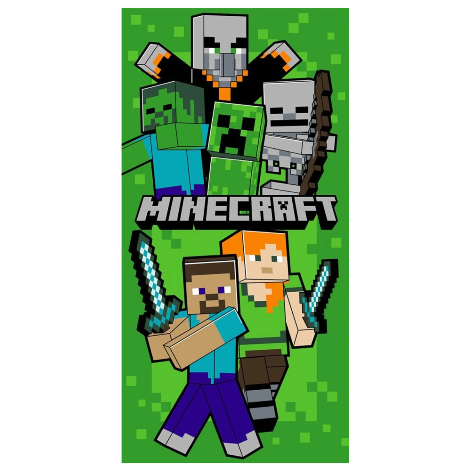 Minecraft Swordfight Brisača 70x140cm fotografija izdelka