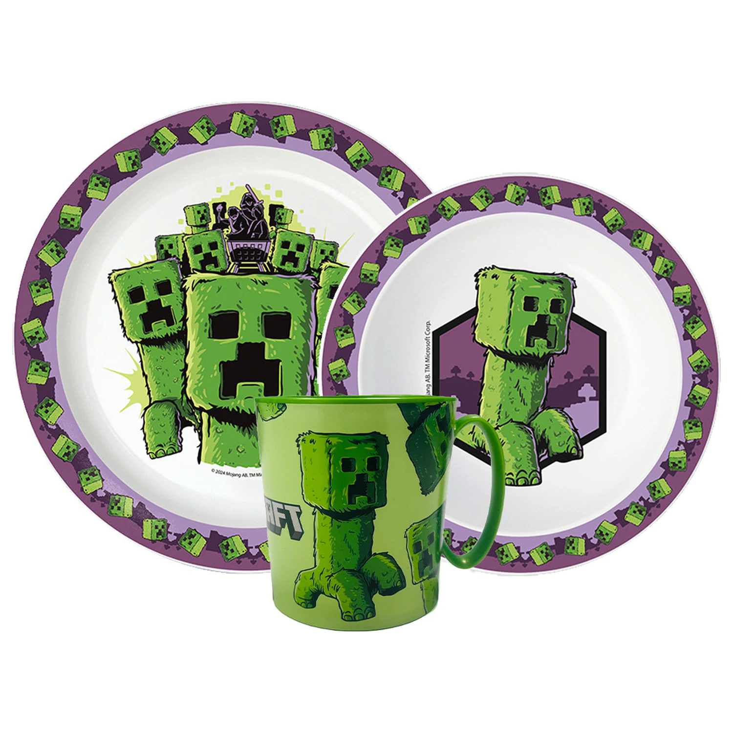 Minecraft The Movie jedilni set, mikro plastični set z vrčkom fotografija izdelka