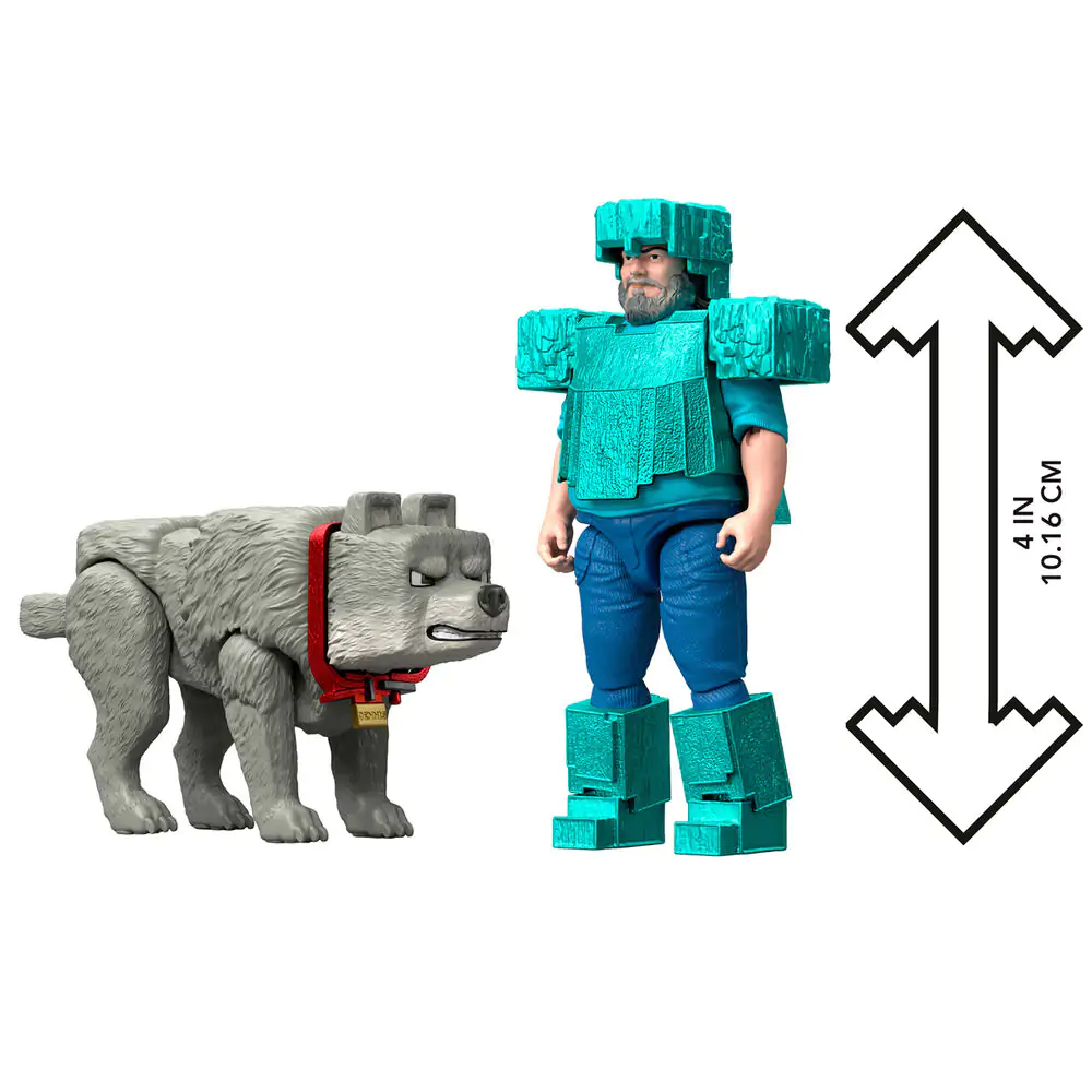 Minecraft The Movie Steve & Wolf set 2 figurici fotografija izdelka