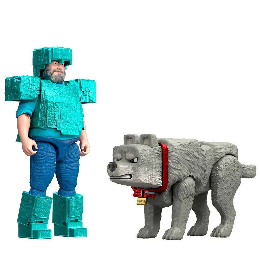 Minecraft The Movie Steve & Wolf set 2 figurici fotografija izdelka