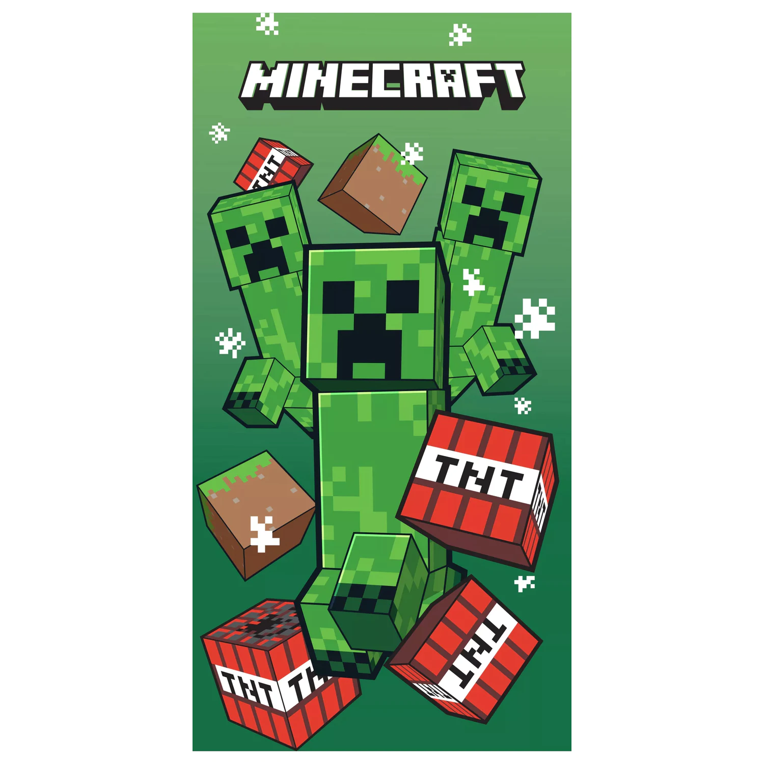 Minecraft TNT Creepers brisača 70x140cm fotografija izdelka