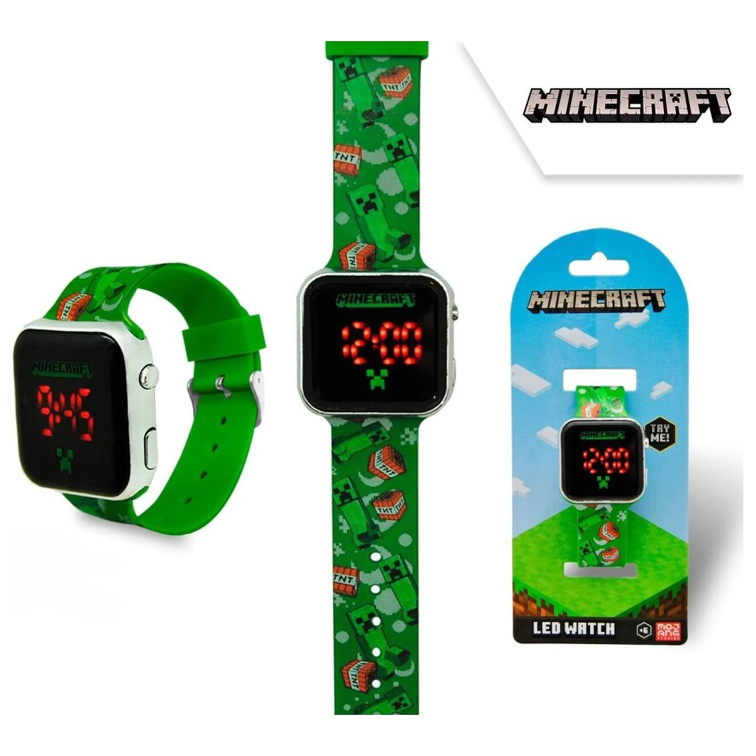 Minecraft TNT digitalna LED zapestna ura fotografija izdelka
