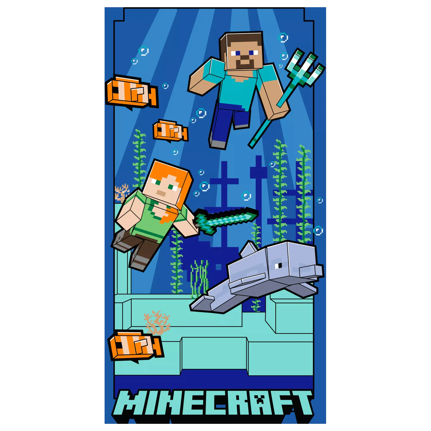 Minecraft Podvodna brisača 70x140cm fotografija izdelka