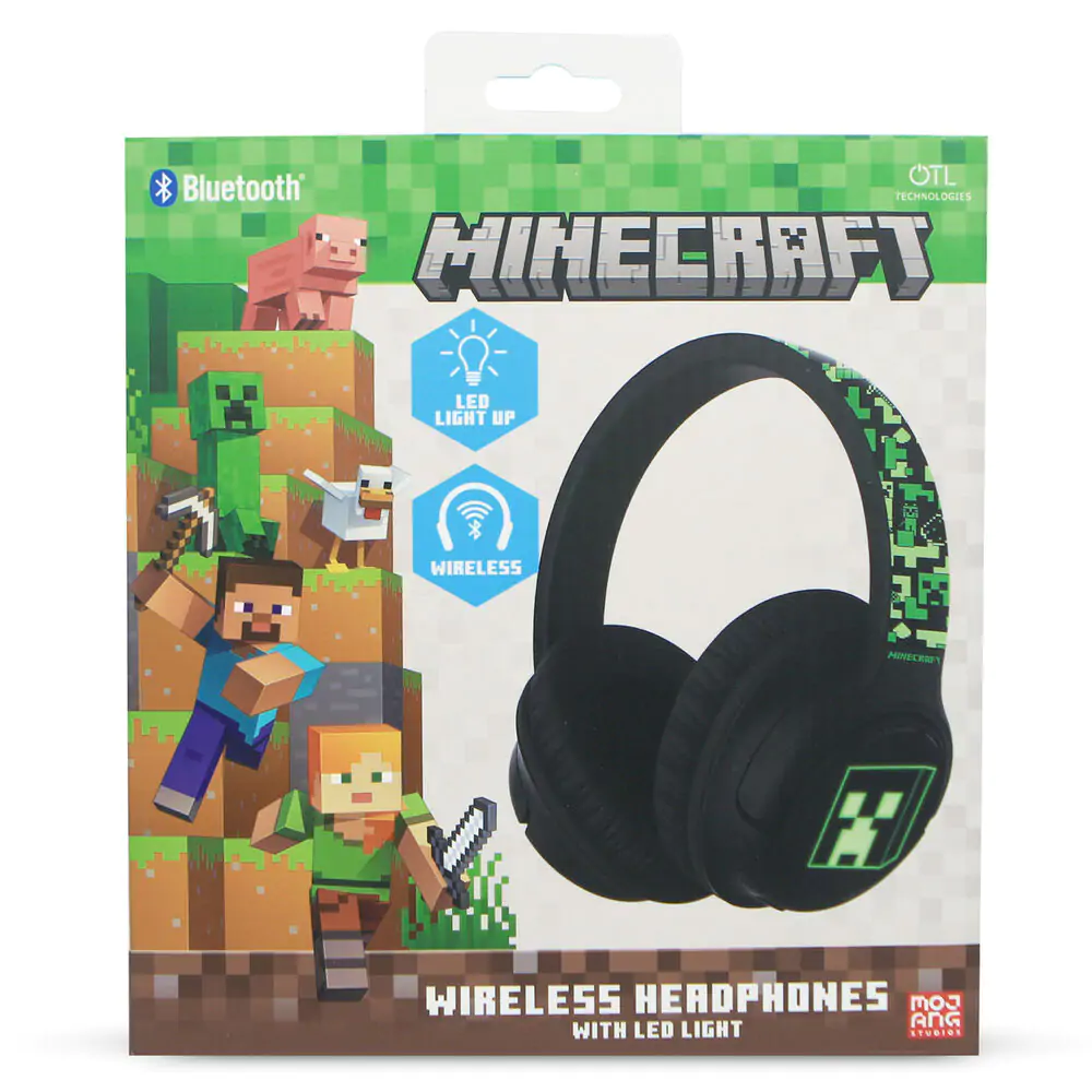 Minecraft brezžične LED slušalke fotografija izdelka