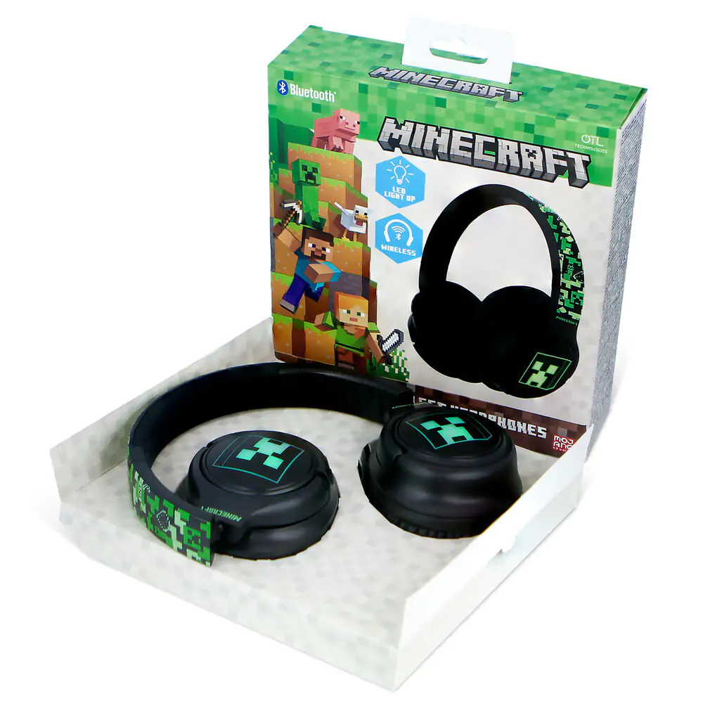 Minecraft brezžične LED slušalke fotografija izdelka