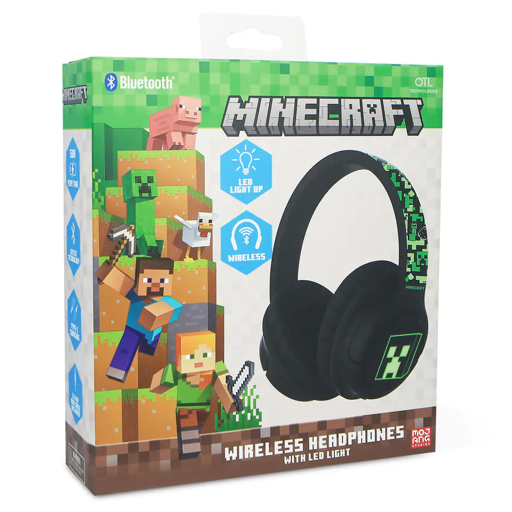 Minecraft brezžične LED slušalke fotografija izdelka