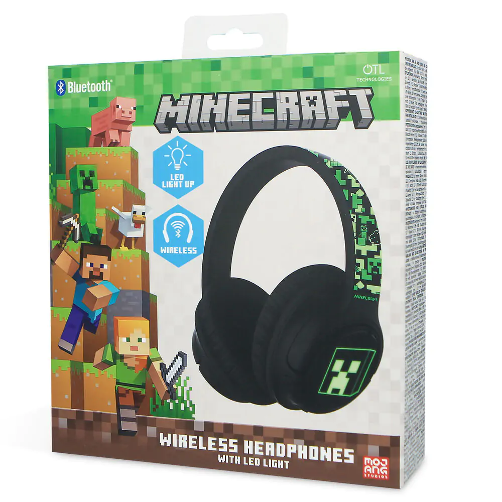 Minecraft brezžične LED slušalke fotografija izdelka