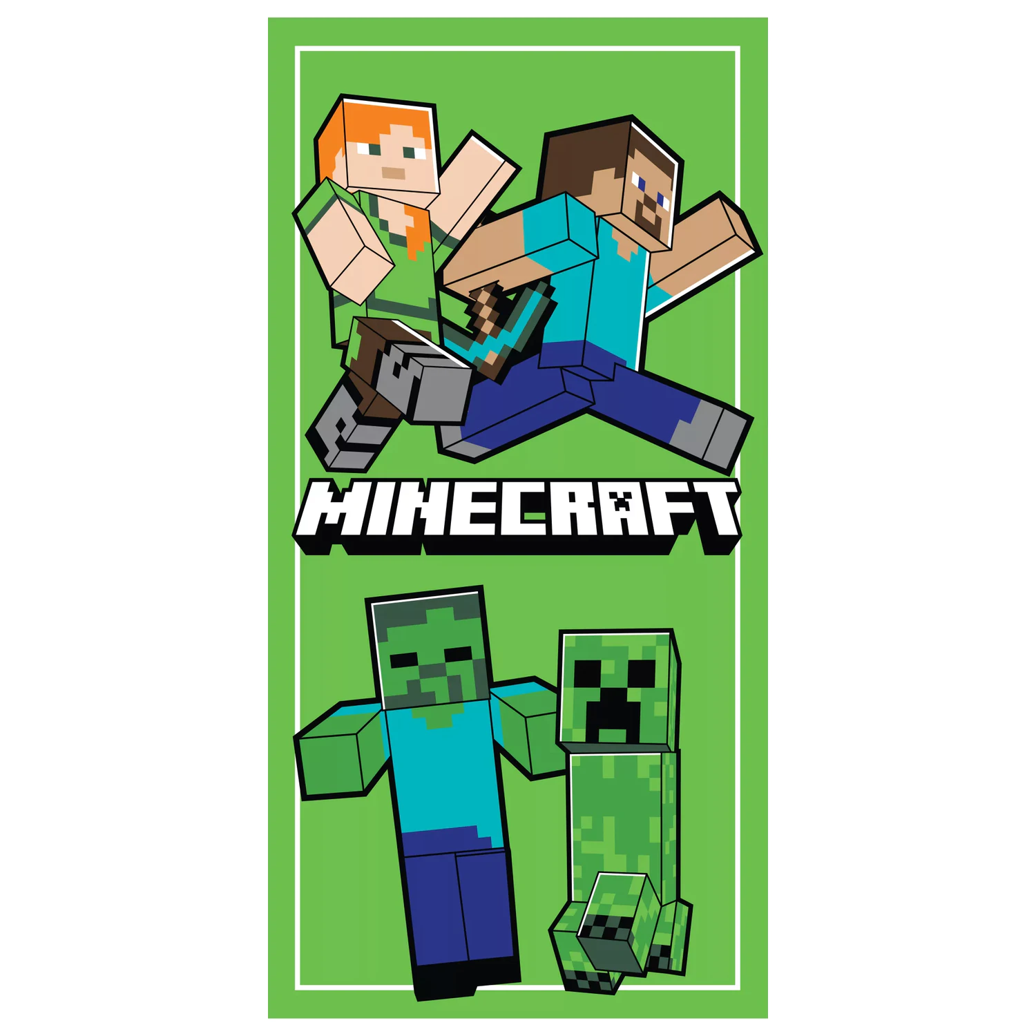 Minecraft brisača za na sprehod 70x140cm fotografija izdelka
