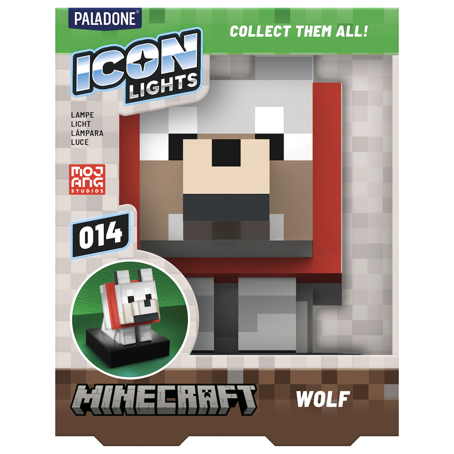 Minecraft Wolf Icon svetilka fotografija izdelka