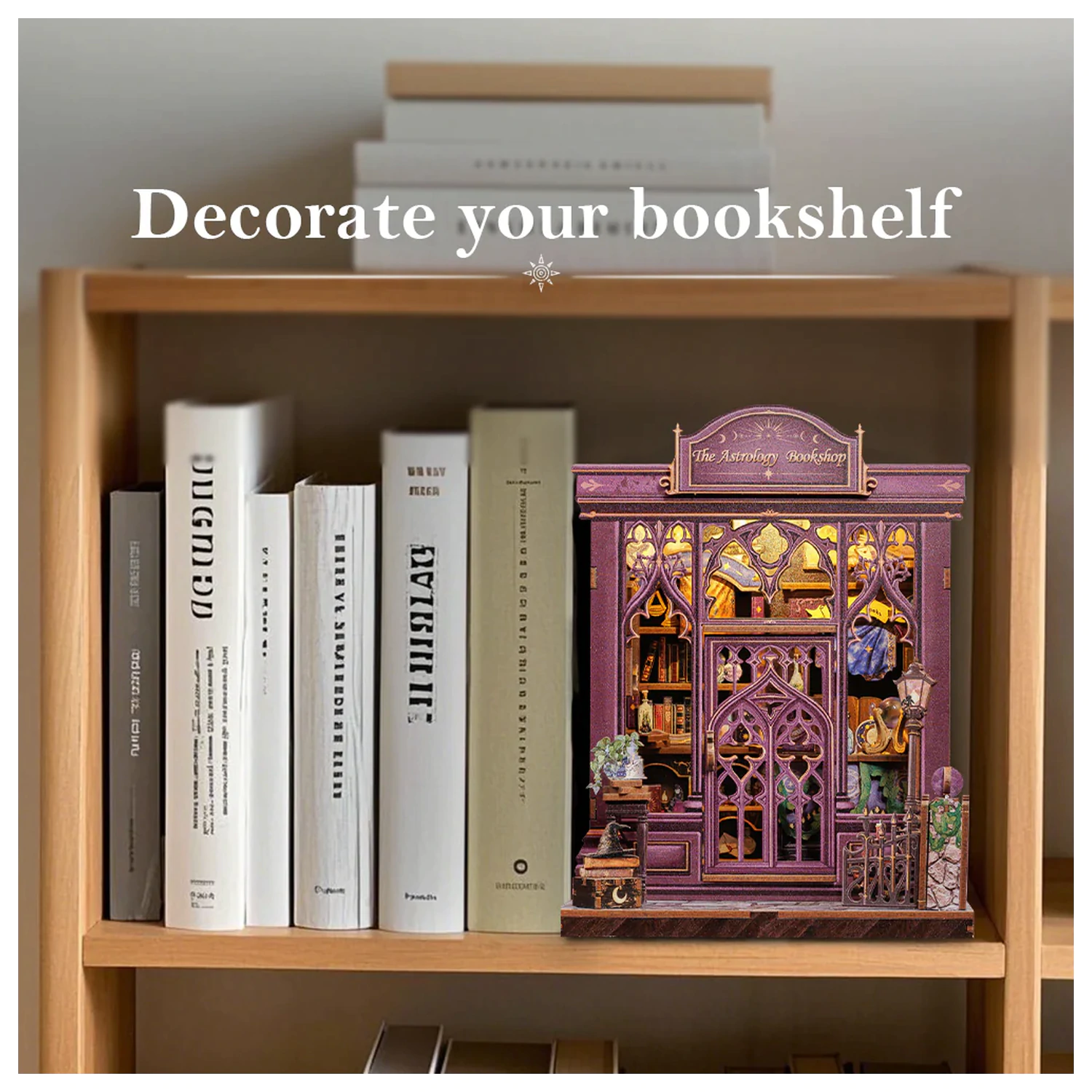 Miniaturna Hiša DIY Astrology Bookshop 155 kosov + komplet za sestavljanje z LED lučko fotografija izdelka