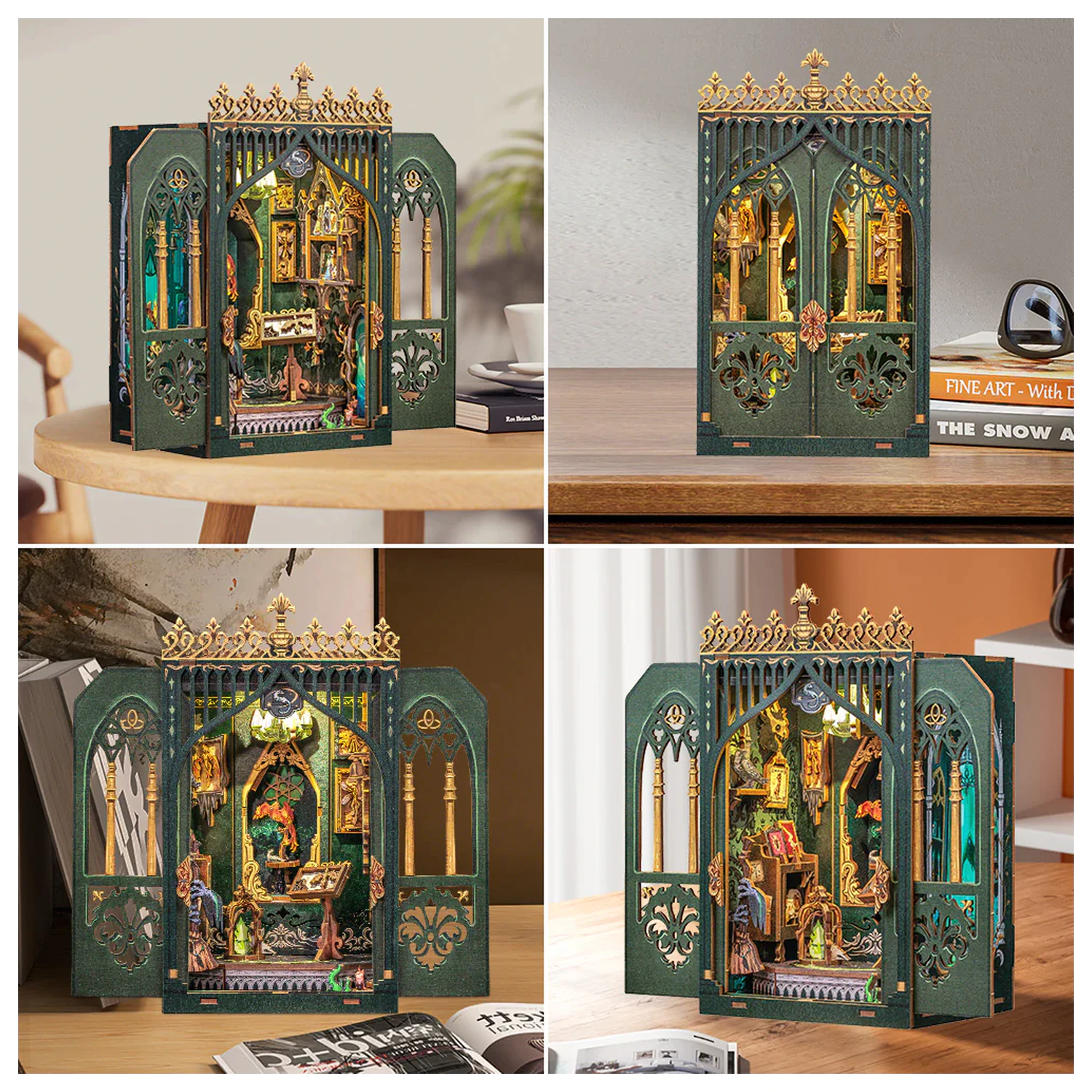 MINIATURNA HIŠA DIY The Darkness Herbarium 90 db + LED lučka komplet za sestavljanje fotografija izdelka