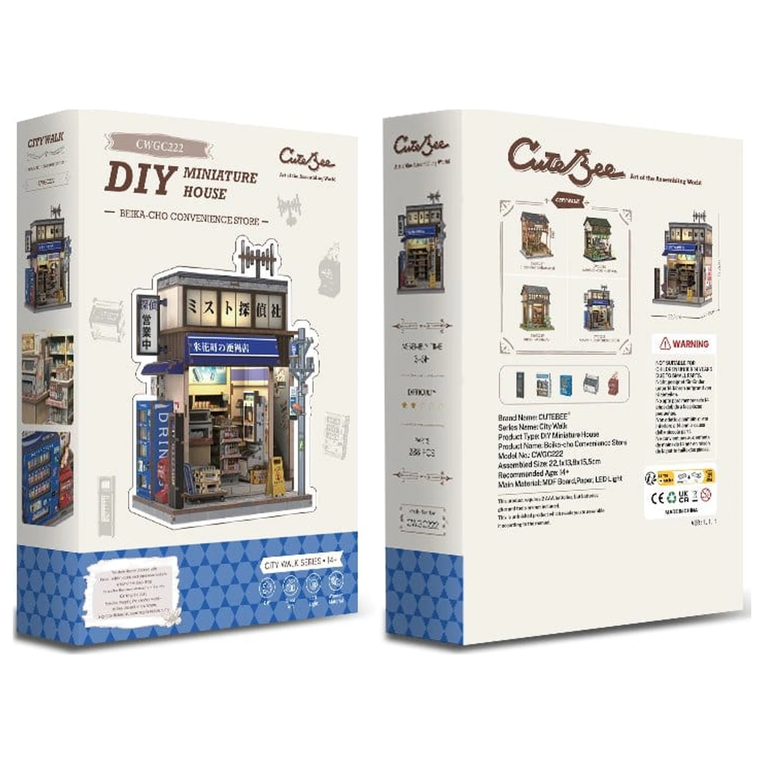 Komplet za sestavo modela miniaturne hiše Beika-cho Convenience Store 22 x 15 cm fotografija izdelka