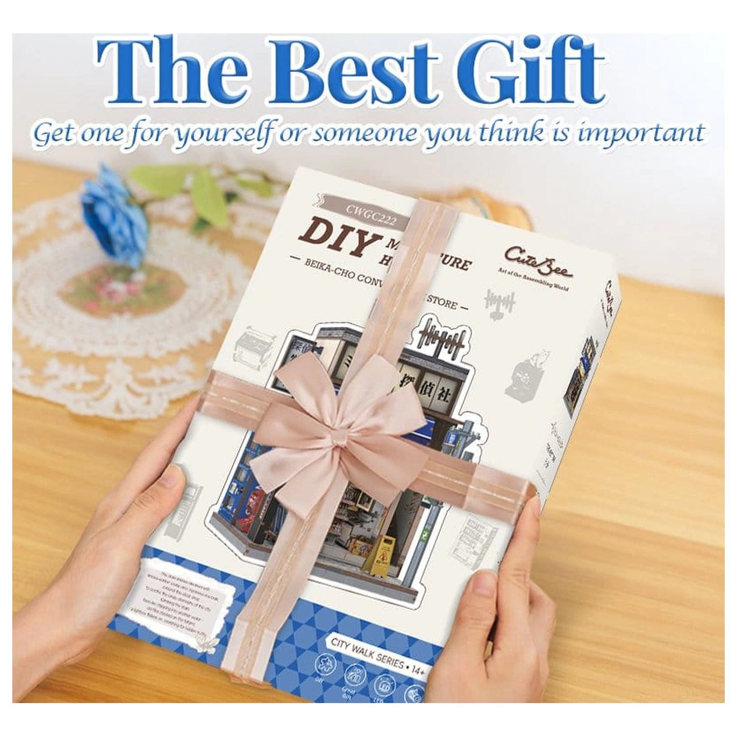 Komplet za sestavo modela miniaturne hiše Beika-cho Convenience Store 22 x 15 cm fotografija izdelka