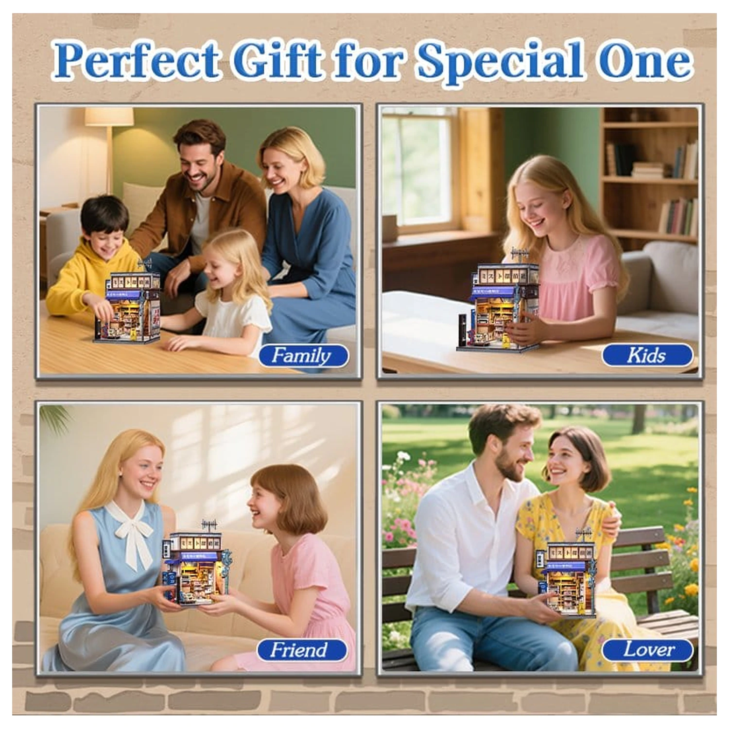 Komplet za sestavo modela miniaturne hiše Beika-cho Convenience Store 22 x 15 cm fotografija izdelka