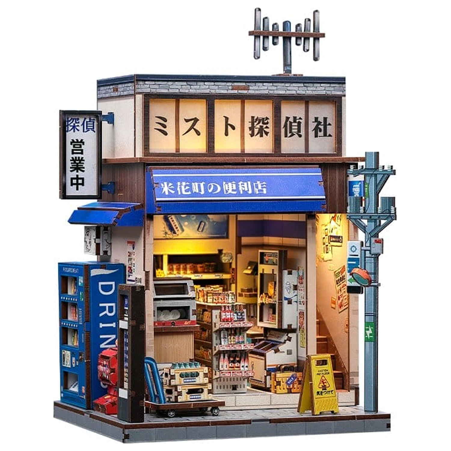 Komplet za sestavo modela miniaturne hiše Beika-cho Convenience Store 22 x 15 cm fotografija izdelka