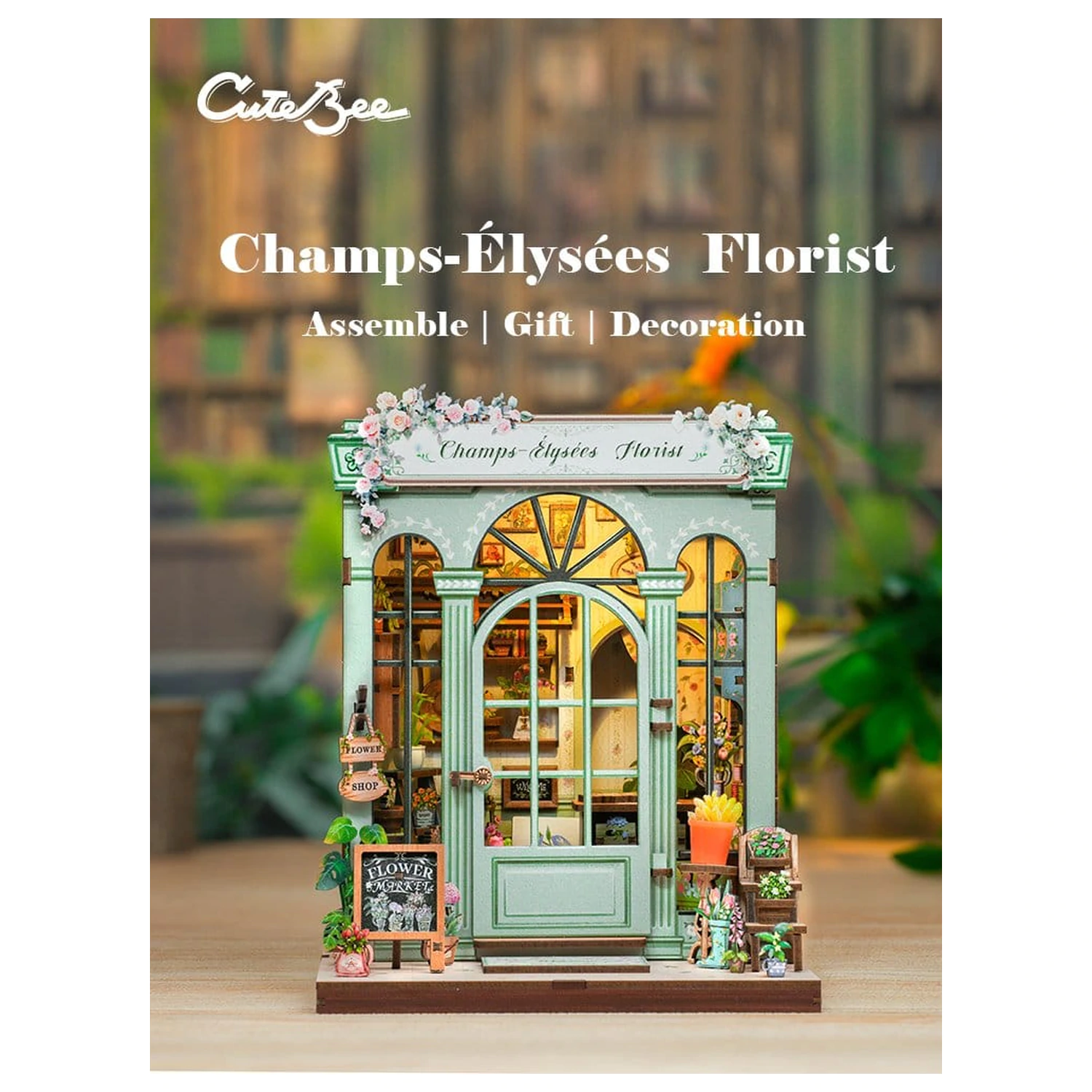 Miniaturni hišni komplet model Champs-Élysées Florist 18 x 16 cm fotografija izdelka