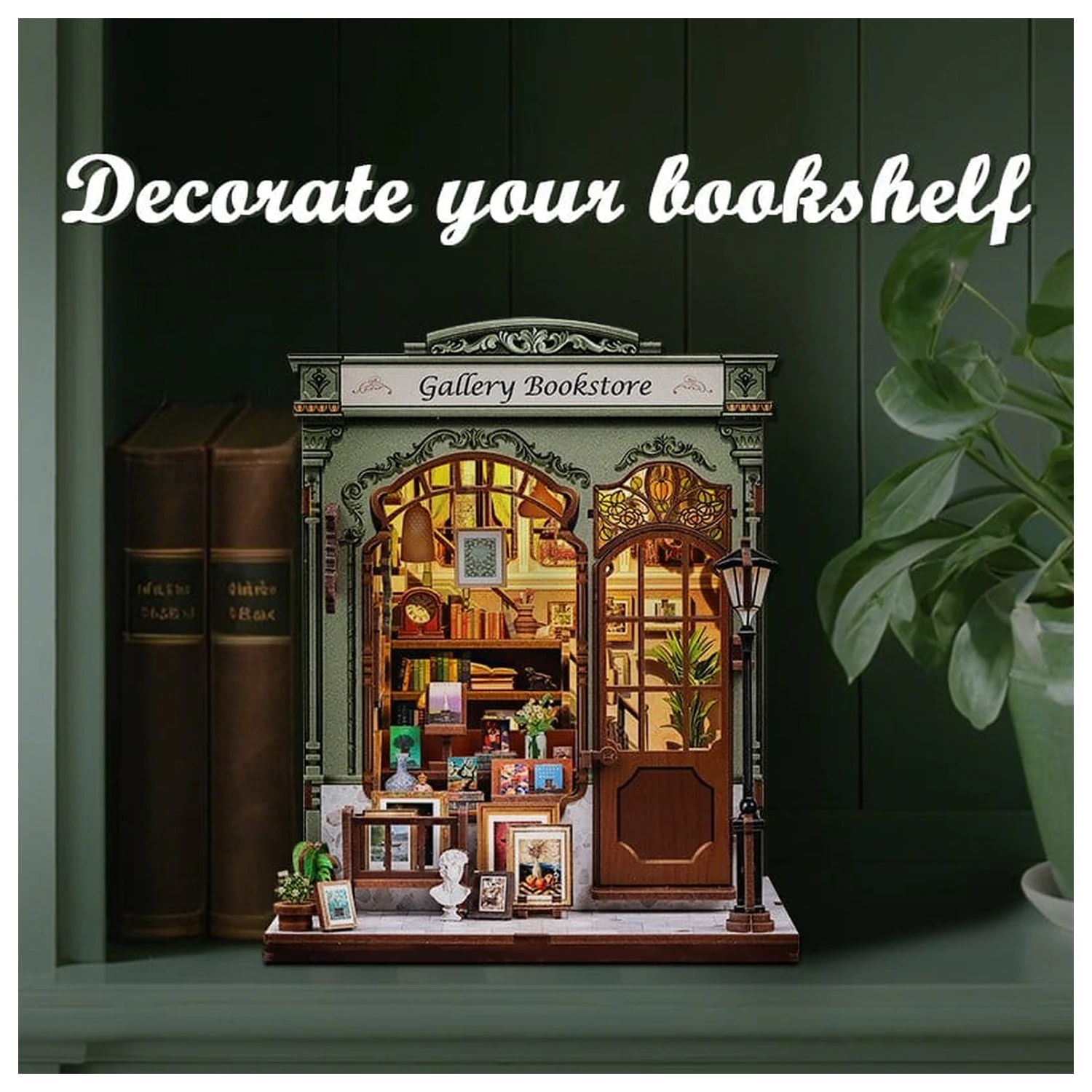 Komplet za sestavo modela miniaturne hiše Gallery Bookstore 20 x 16 cm fotografija izdelka