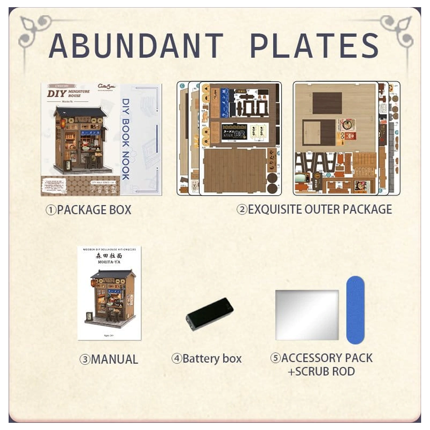 Komplet modelov za miniaturno hišo Morita-Ya 21 x 16 cm fotografija izdelka