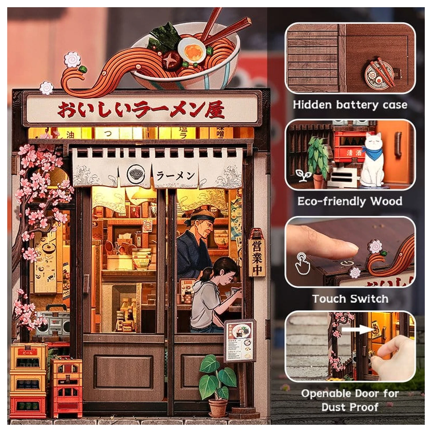 Komplet modela miniaturne hiše Oishii Kyoto 22 x 13 cm fotografija izdelka