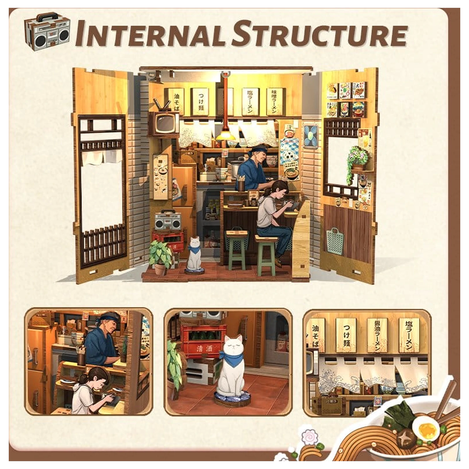 Komplet modela miniaturne hiše Oishii Kyoto 22 x 13 cm fotografija izdelka