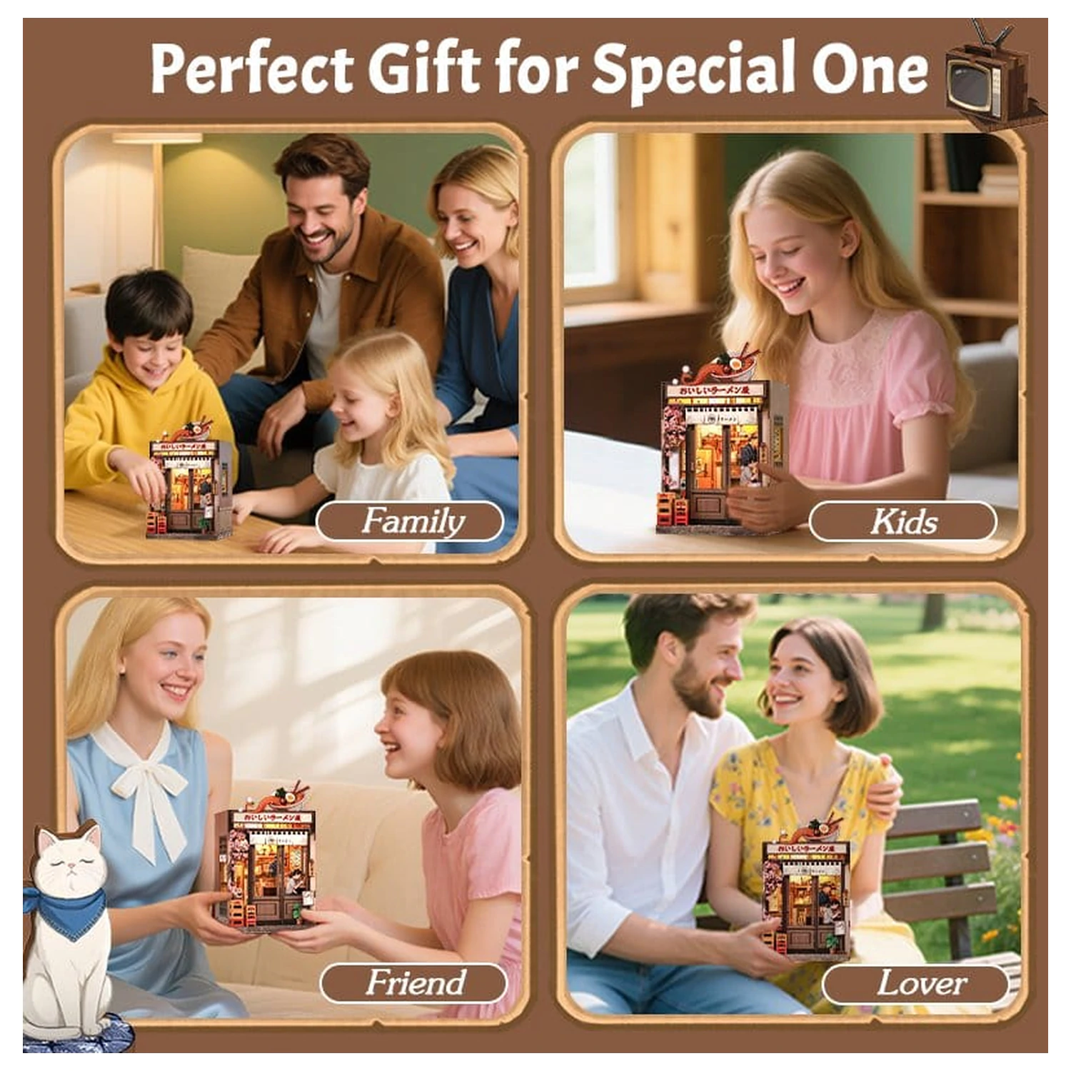 Komplet modela miniaturne hiše Oishii Kyoto 22 x 13 cm fotografija izdelka