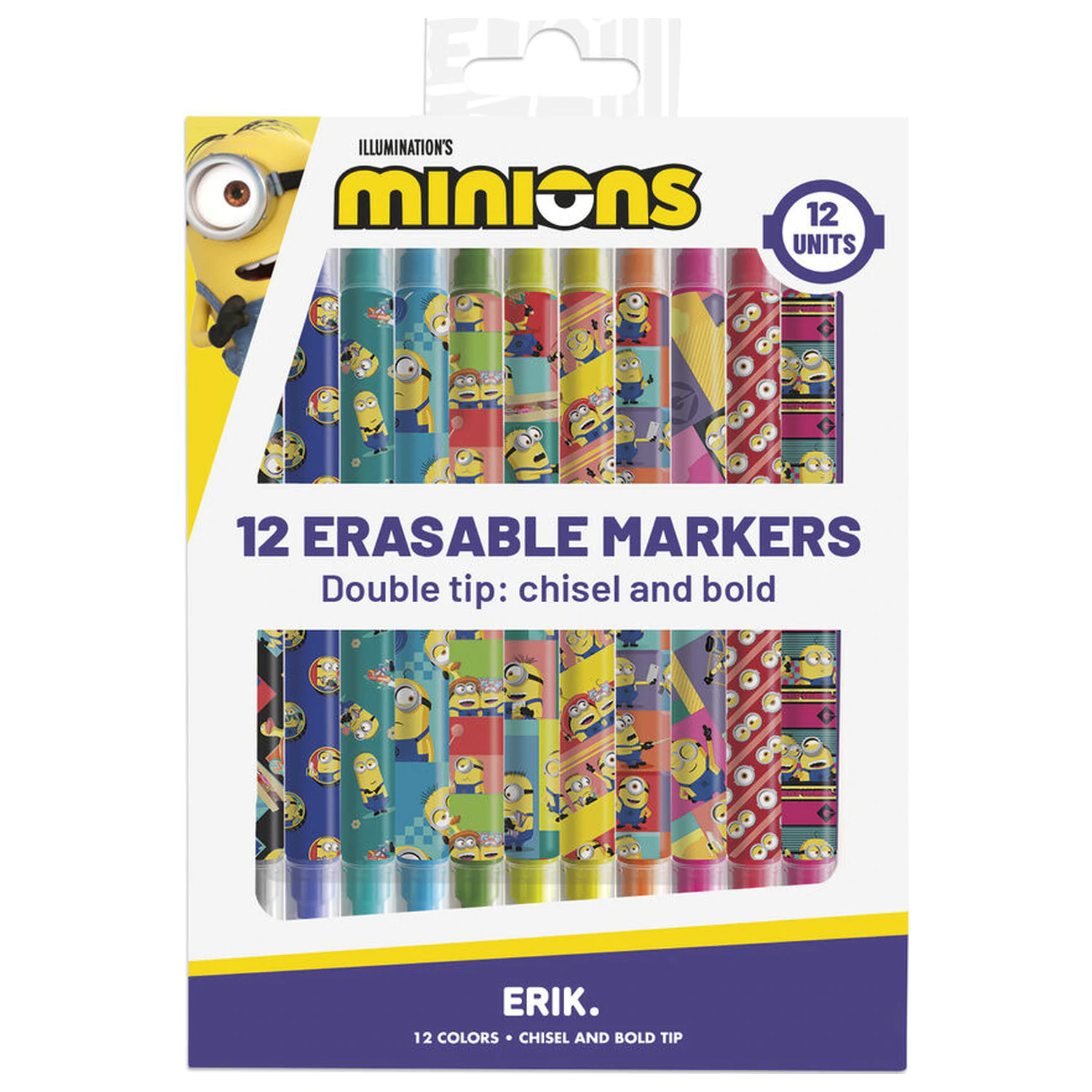 Minions set 12 zbrisljivih flomastrov fotografija izdelka