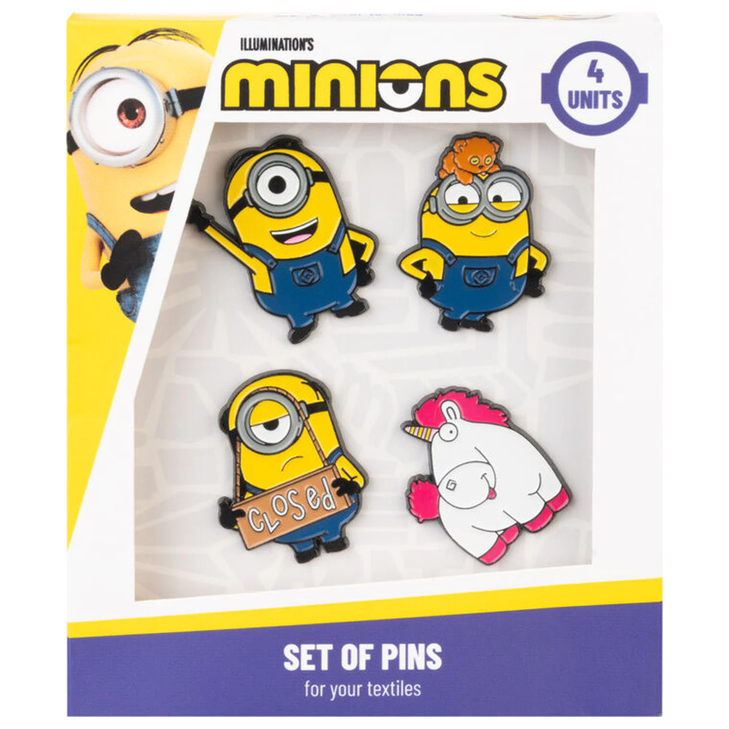 Minions komplet 4 pinov fotografija izdelka