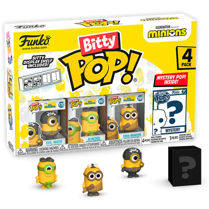 Minions Bitty POP! Vinilna figura 4-Pack Eye Matie 2,5 cm fotografija izdelka