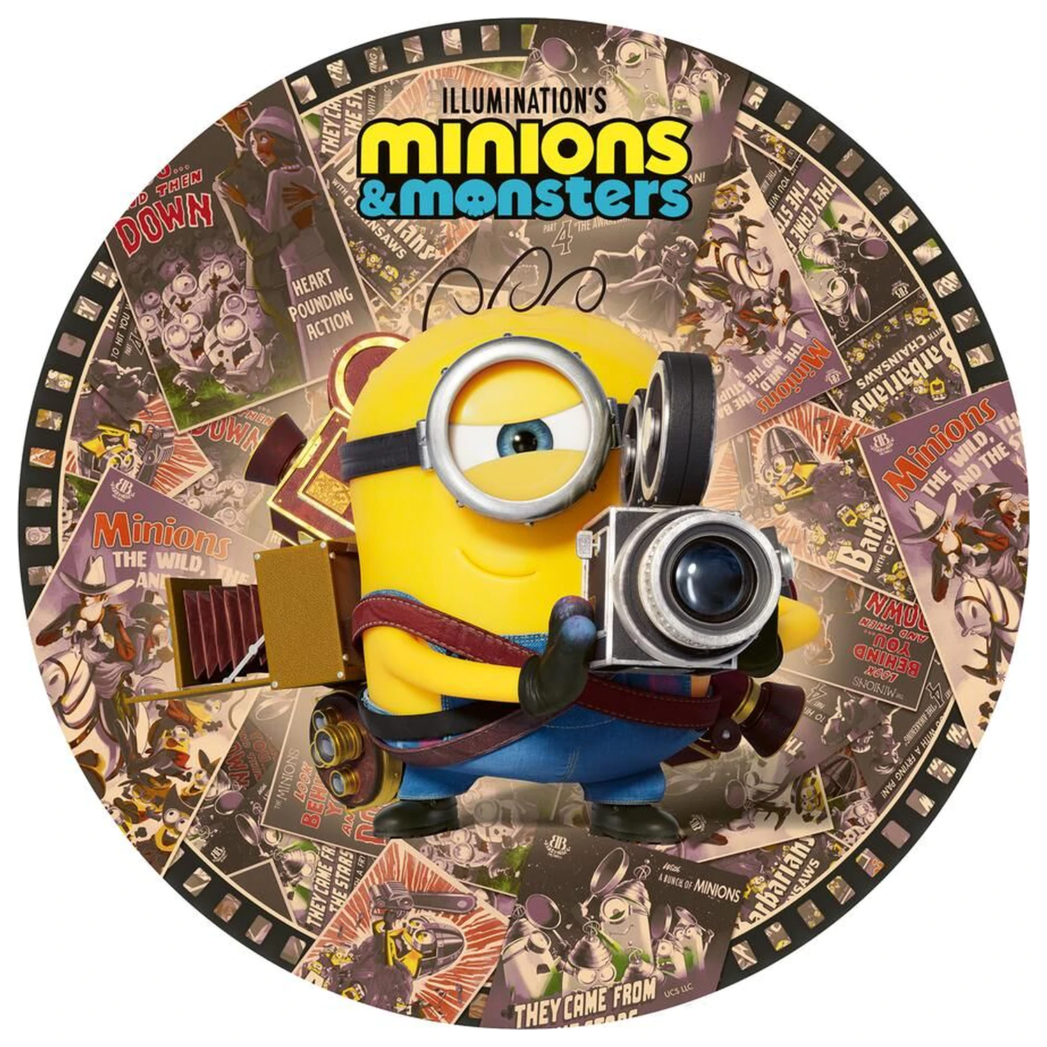 Minions okrogla sestavljanka 500 kosov fotografija izdelka