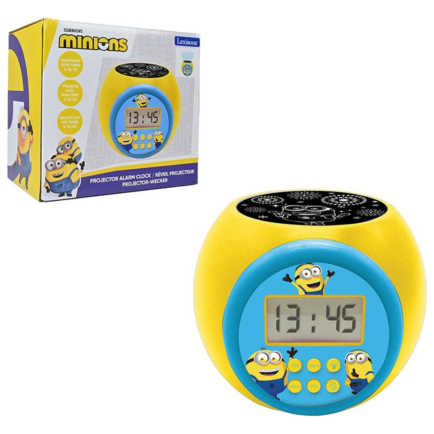 Minions projektorska budilka fotografija izdelka