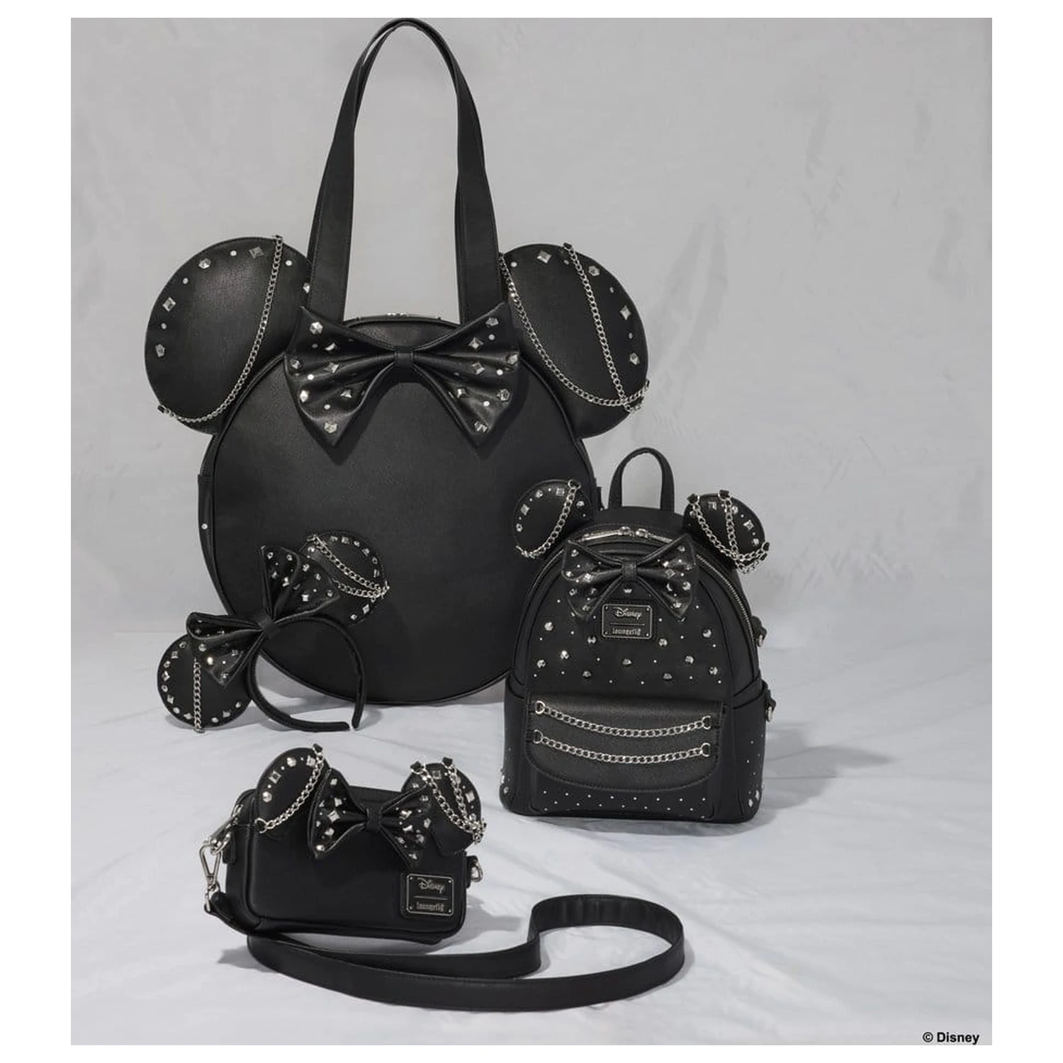 Minnie Mouse by Loungefly torbica za nošenje čez telo Studs & Chains fotografija izdelka