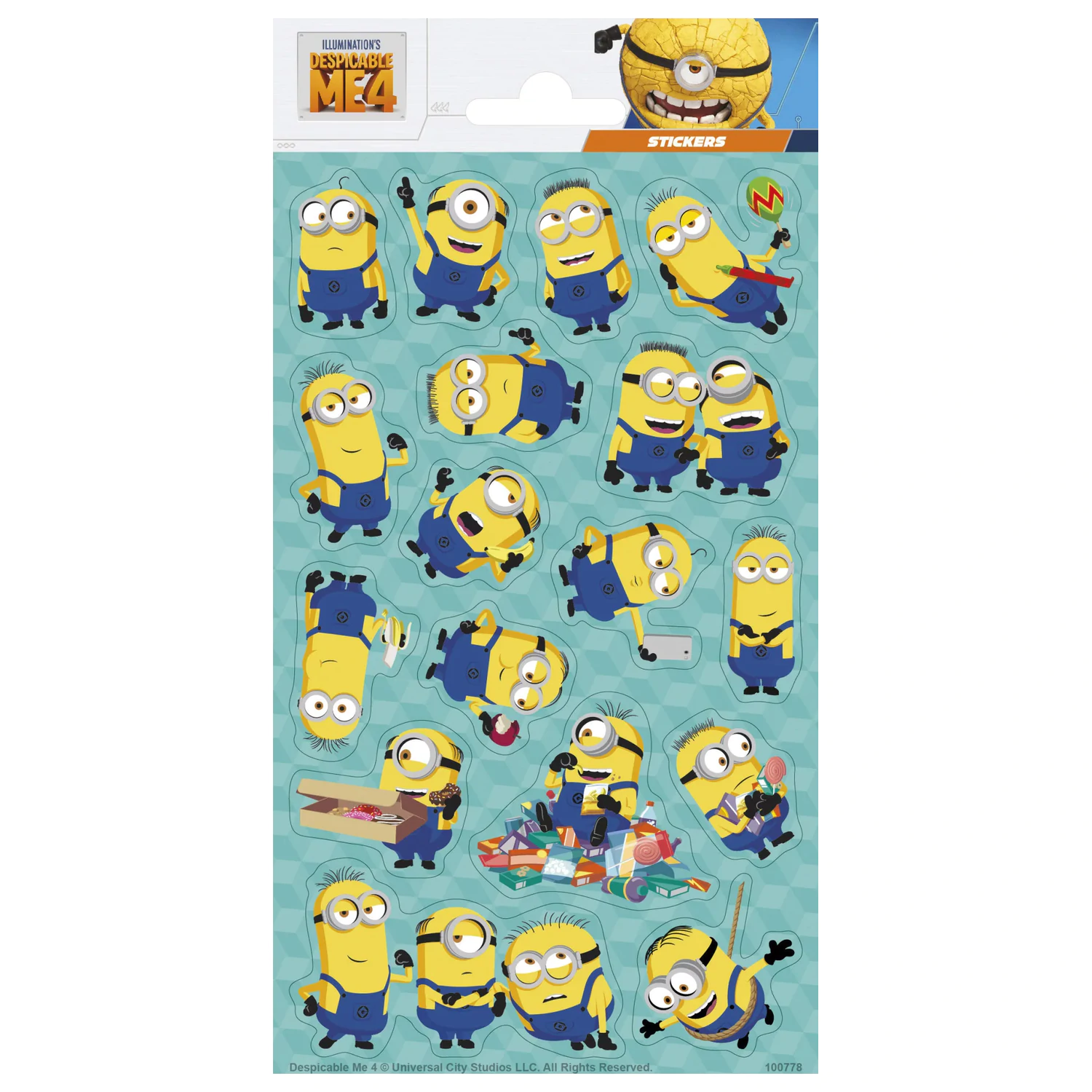 Minions noro bleščeča nalepka fotografija izdelka