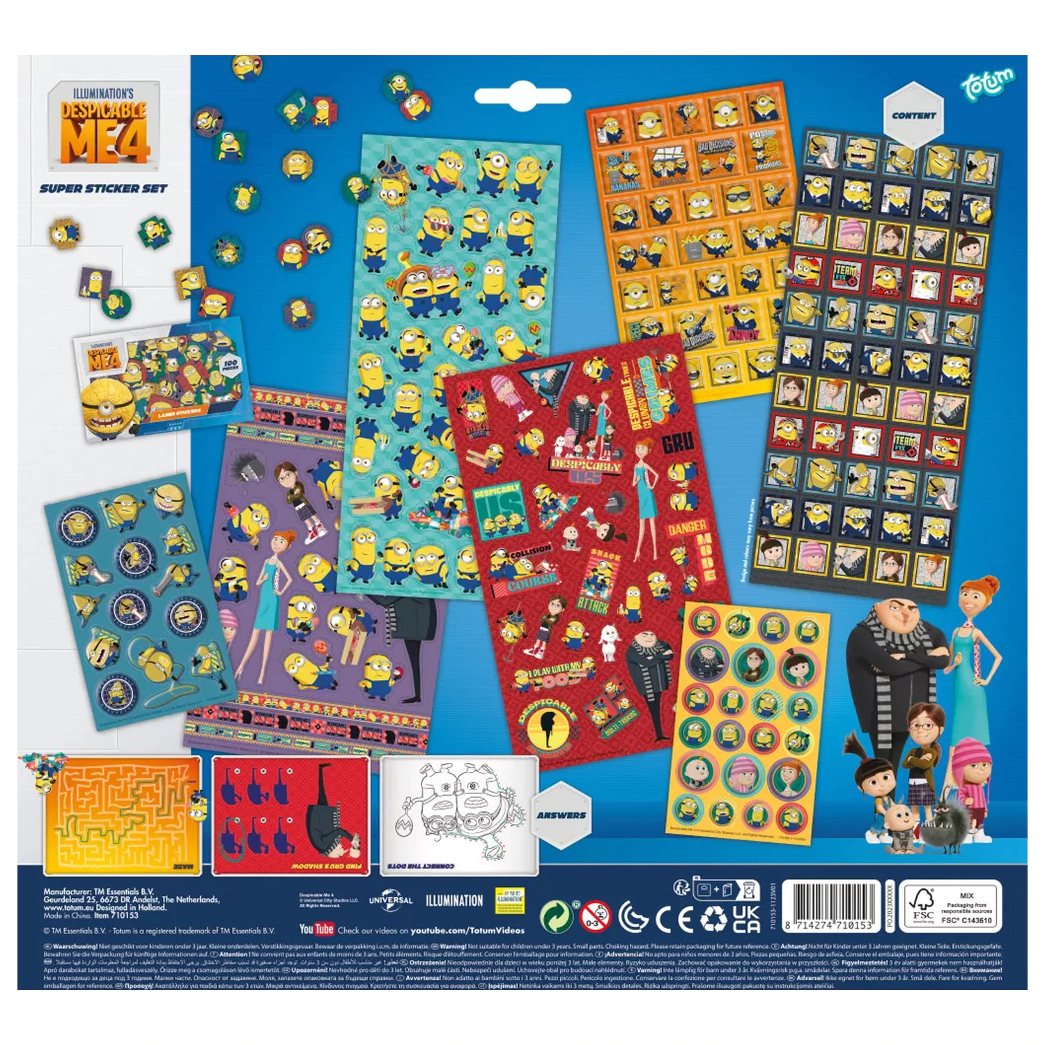 Minions Super Set nalepk z igračo fotografija izdelka