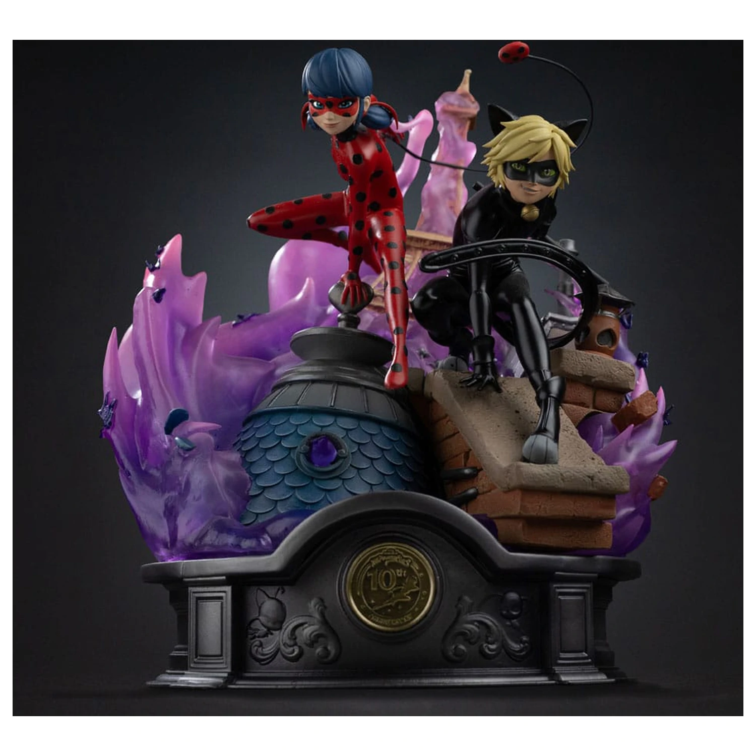 Miraculous Deluxe kip Art Scale v merilu 1/10 Lady Bug and Cat Noir Signed Edition 23 cm fotografija izdelka