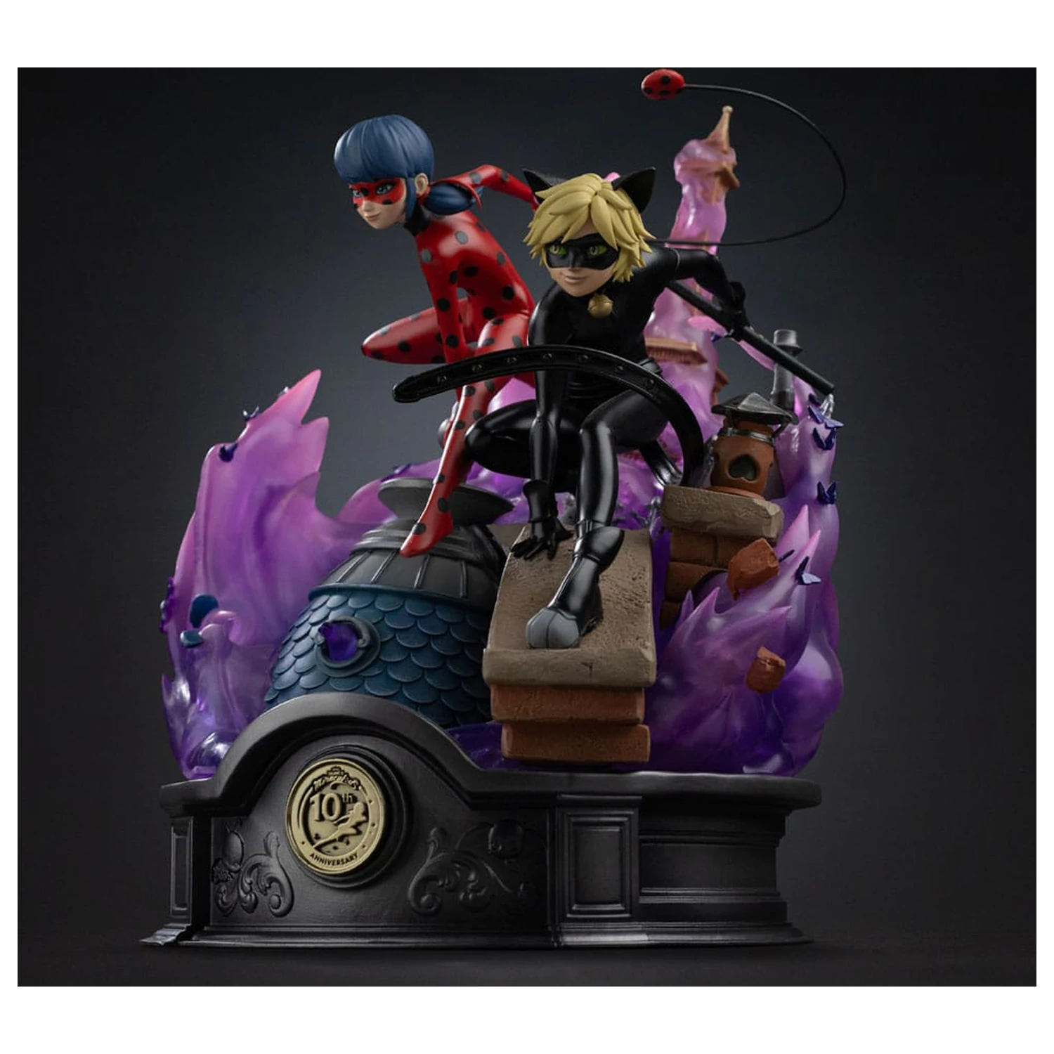 Miraculous Deluxe kip Art Scale v merilu 1/10 Lady Bug and Cat Noir Signed Edition 23 cm fotografija izdelka