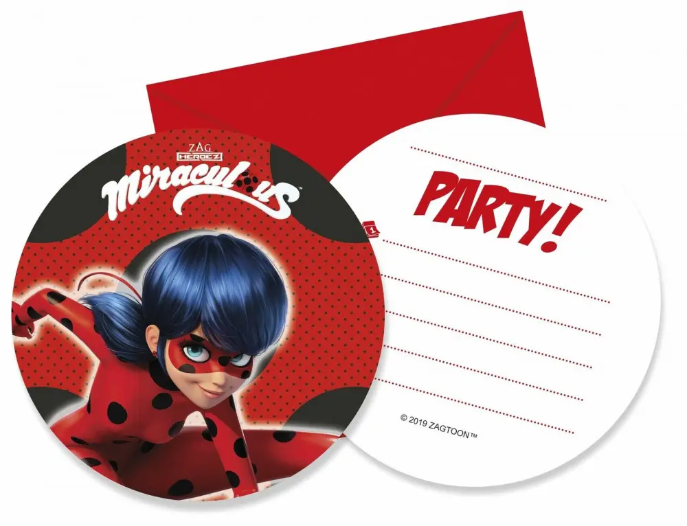 Miraculous Ladybug vabila 6 kos fotografija izdelka