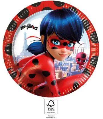Miraculous Ladybug, Tales of Ladybug & Cat Noir Papirnati krožniki 8 kos 23 cm FSC fotografija izdelka