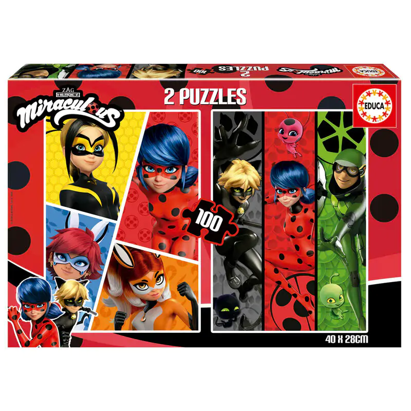 Miraculous Ladybug sestavljanka 2x100 kosov fotografija izdelka