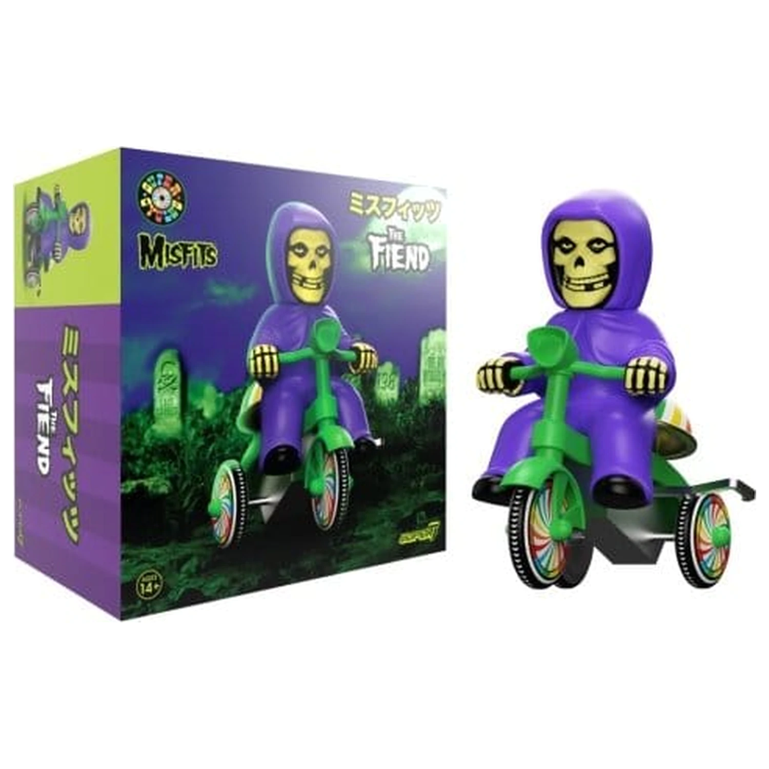 Misfits Super Cycles vozilo Fiend (vijolična z zeleno trikolesnico) fotografija izdelka