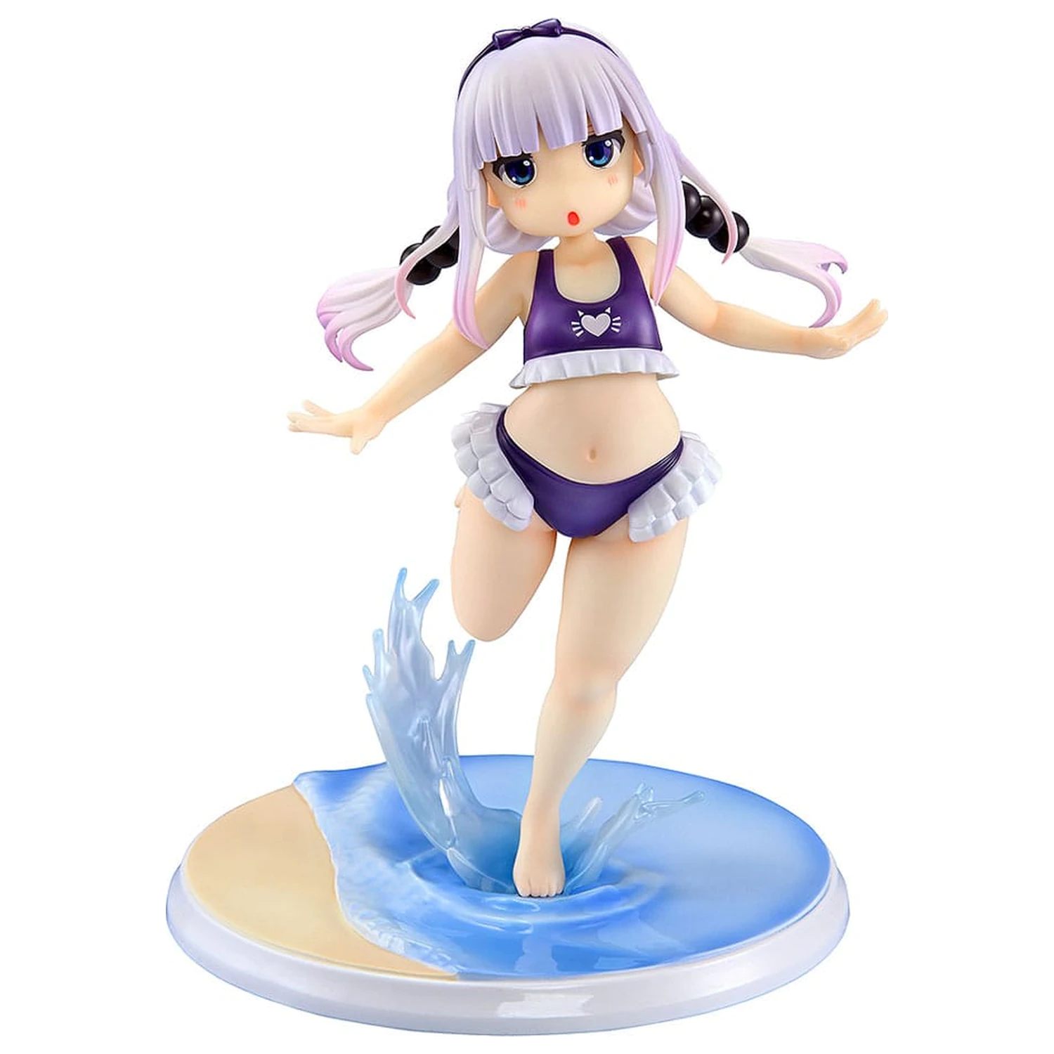 Miss Kobayashi's Dragon Maid PVC kip 1/6 Kanna Kamui: Excited to Wear a Swimsuit at Home Ver. (Purple) 20 cm fotografija izdelka