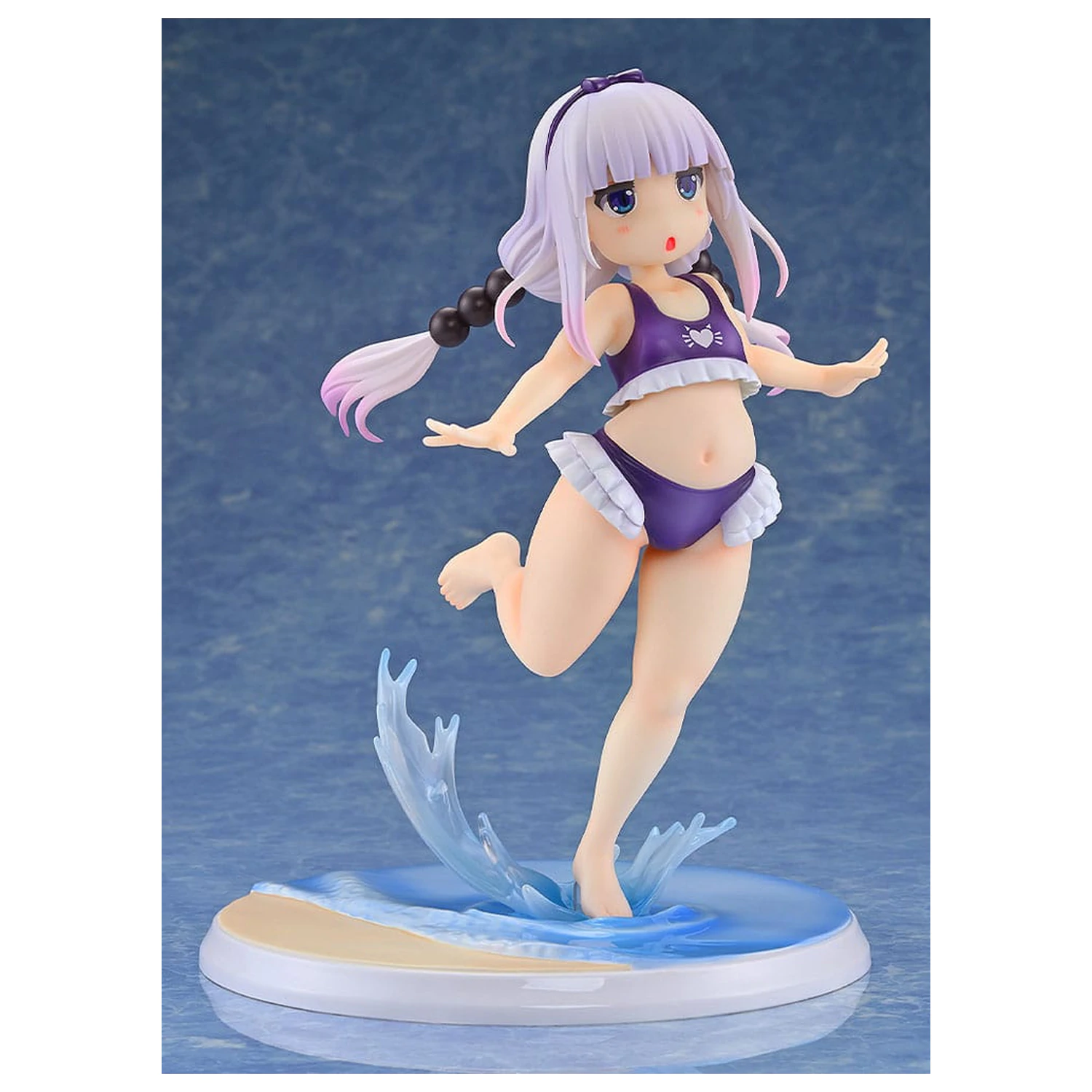 Miss Kobayashi's Dragon Maid PVC kip 1/6 Kanna Kamui: Excited to Wear a Swimsuit at Home Ver. (Purple) 20 cm fotografija izdelka