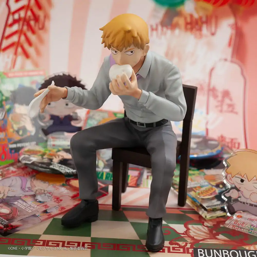 Mob Psycho 100 III x Bunbougu Cafe 2022 PVC Kip Arataka Reigen 14 cm fotografija izdelka
