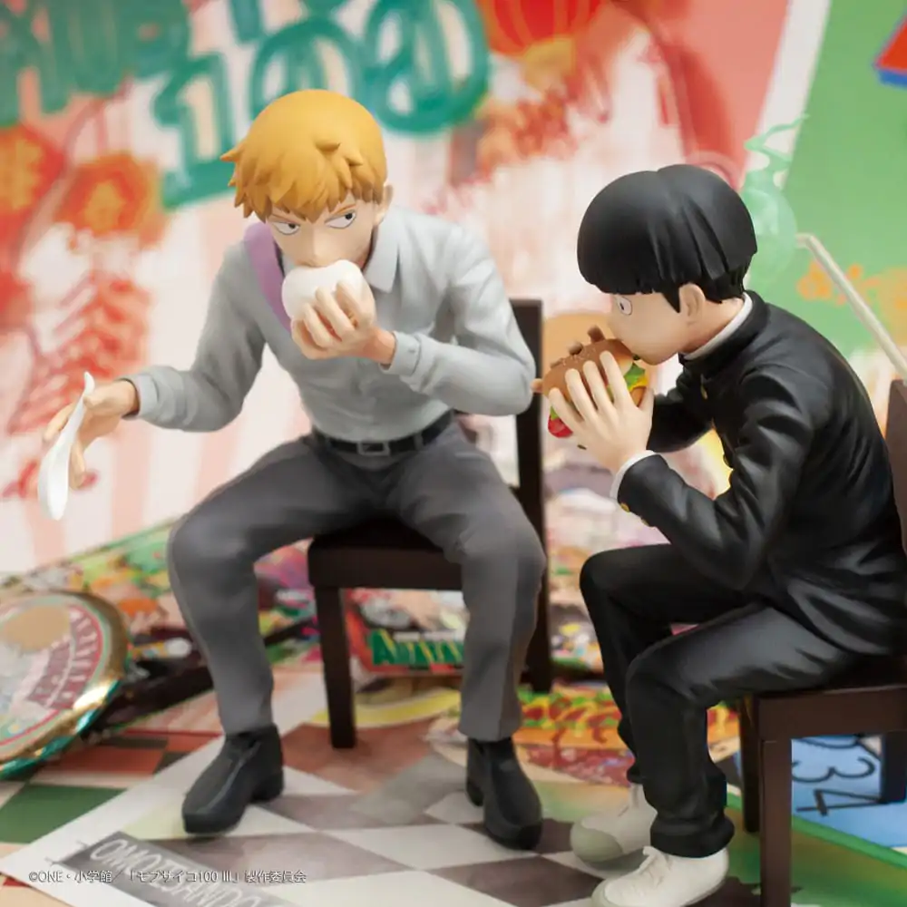 Mob Psycho 100 III x Bunbougu Cafe 2022 PVC Kip Arataka Reigen 14 cm fotografija izdelka