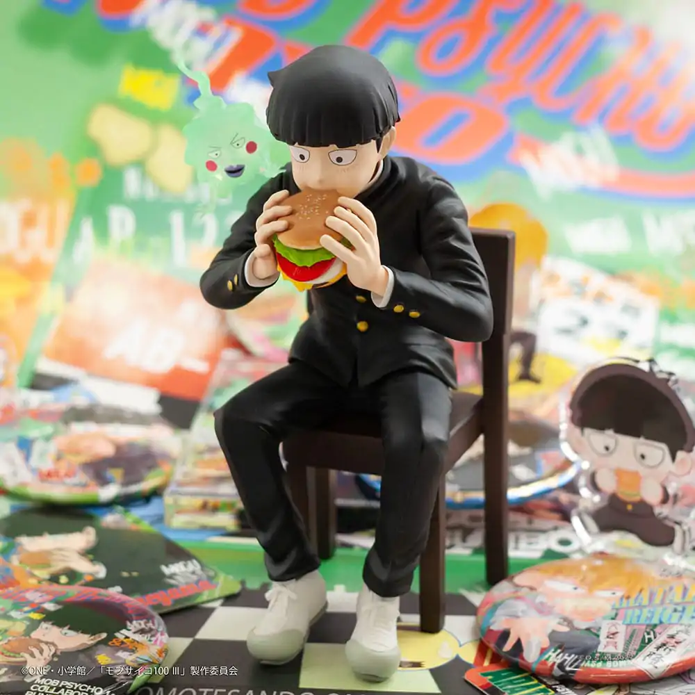 Mob Psycho 100 III x Bunbougu Cafe 2022 PVC kip Shigeo Kageyama & Ekubo 13 cm fotografija izdelka
