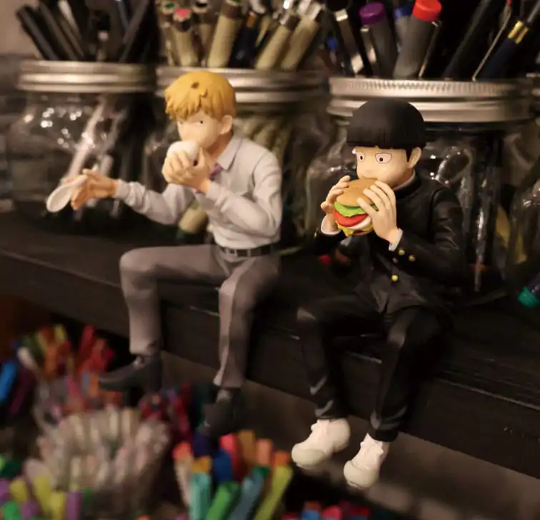 Mob Psycho 100 III x Bunbougu Cafe 2022 PVC kip Shigeo Kageyama & Ekubo 13 cm fotografija izdelka