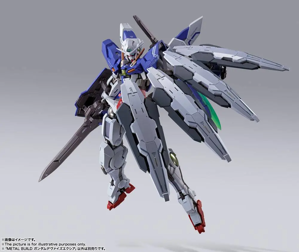 Mobile Suit Gundam 00 Revealed Chronicle Metal Build Diecast Akcijska figura Gundam Devise Exia 18 cm fotografija izdelka